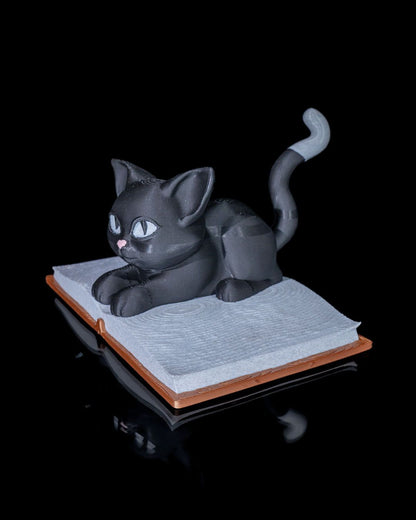 Katzenförmiges Buch, dekoratives Objekt, 18 cm