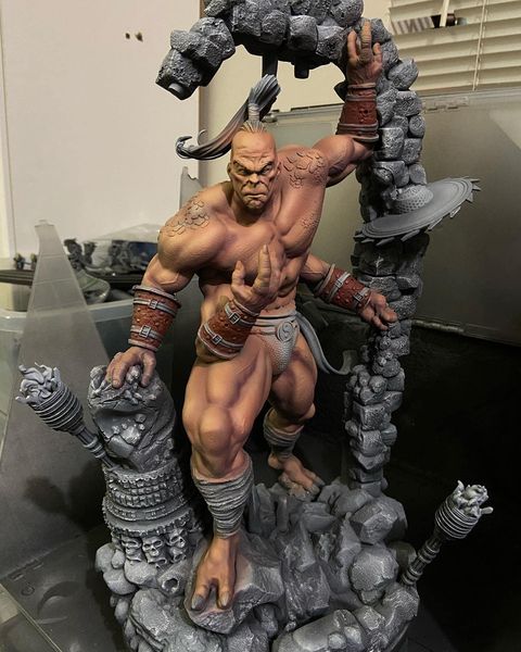 Mortal Kombat Goro Figur Mortal Kombat Goro Objekt Groß 25CM