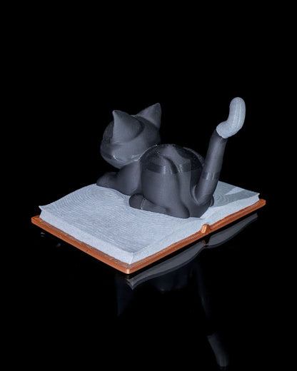 Katzenförmiges Buch, dekoratives Objekt, 18 cm