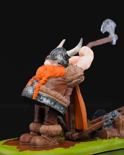 Skaninavischer Axtwerfender Wikinger-Zwerg Actionfigur