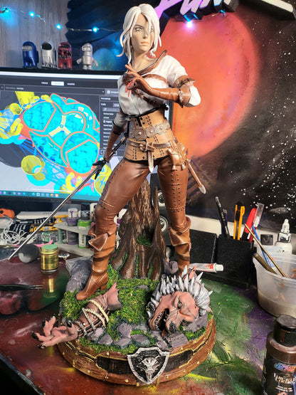 The Witcher Ciri Bemalte Figur Ciri Figur Groß 20CM