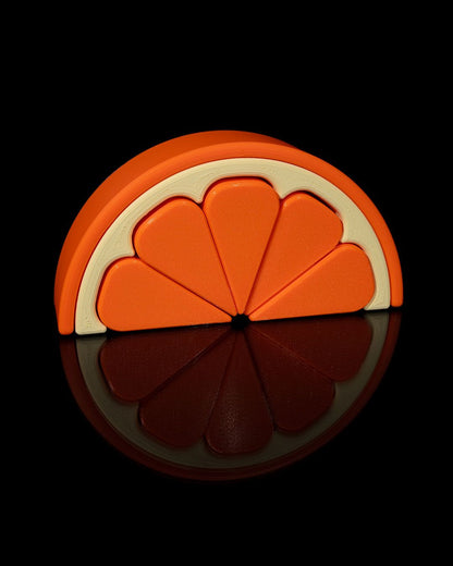 Orangenscheiben-Pillenbox mit 5 großen Orangenfächern