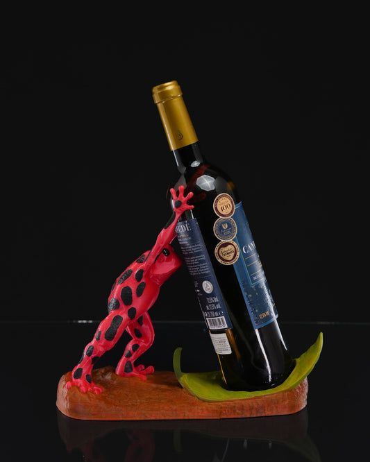 Decorative Spotted Frog Figurine Wine Holder Wine Rack