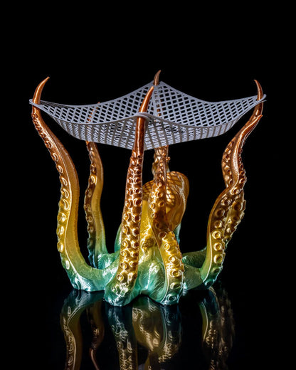 Kraken Obstschale mit Netz, Oktopus-Arme, Netz-Obstkorb, groß, 20 cm
