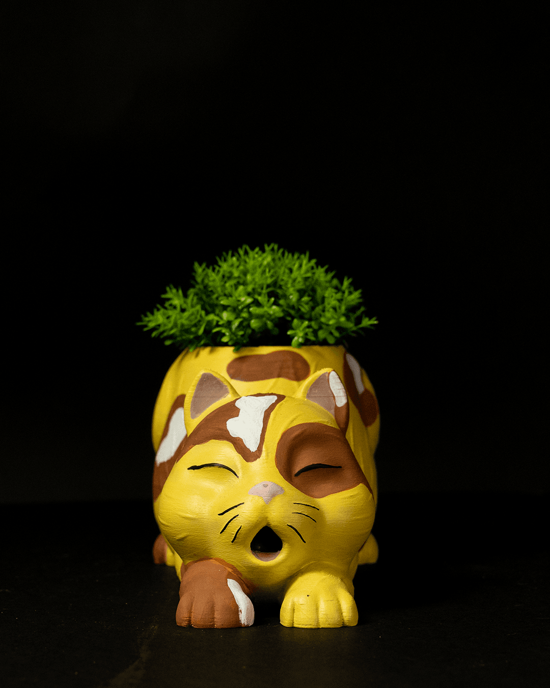 Niedliche Katze 3er Mini-Blumentopf Desktop Dekorationsobjekt