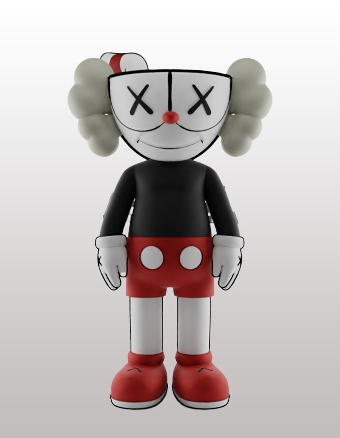 Kaws Clown Bemalte Figur Groß 20CM