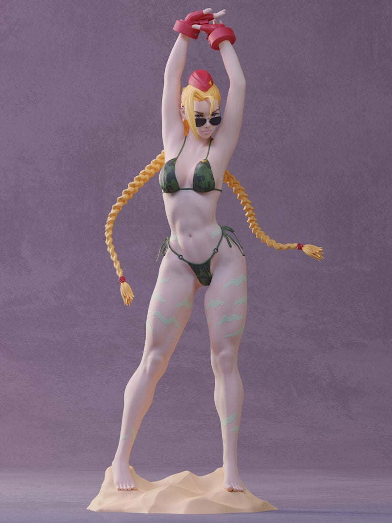Street Fighter Bikini Cammy Figur Street Fighter Bikini Killer Bee Objekt 25CM