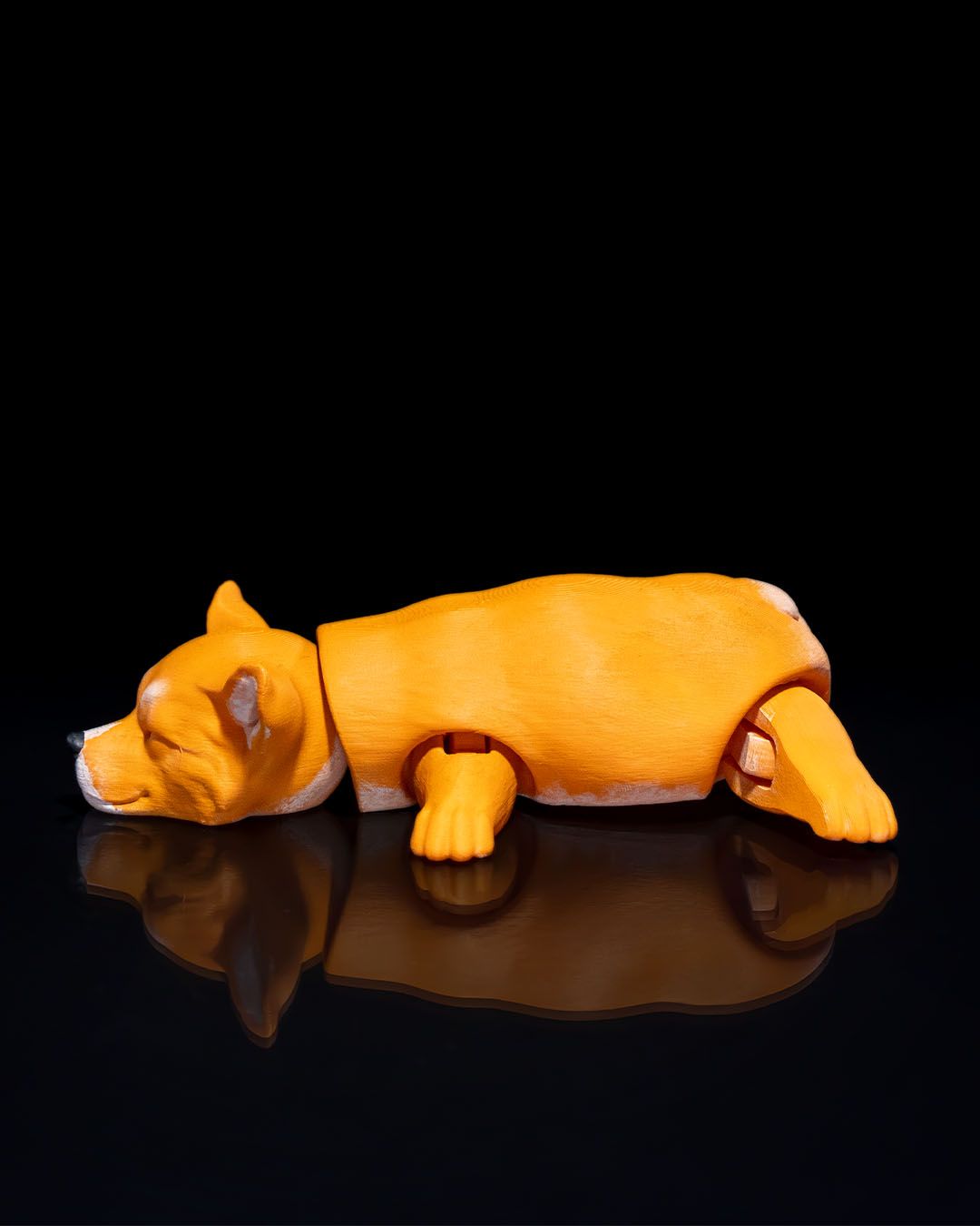 Bewegliche Süße Hund Pembroke Welsh Corgi Bemalte Spielzeugfigur 15 CM