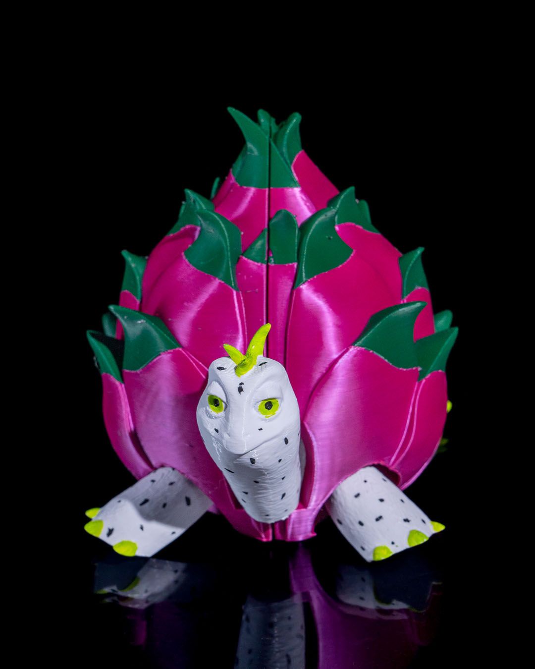 Drachenfrucht bemalte Figur Drachenfrucht Schildkröte Dekoobjekt 12CM