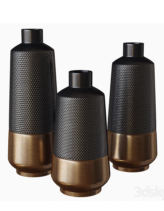 Novogratz Moderne Vase Groß 25 CM Dekorative Hartplastik Moderne Vase 3er-Set