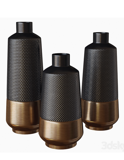 Novogratz Moderne Vase Groß 25 CM Dekorative Hartplastik Moderne Vase 3er-Set