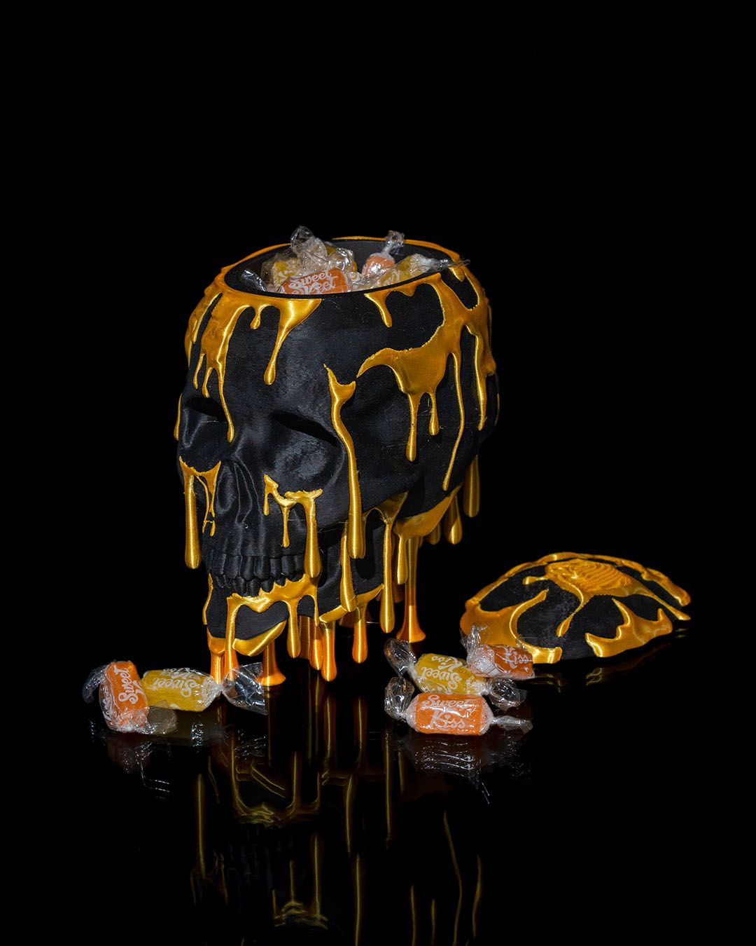 Halloween Totenkopf Dekorative Bonbonschale Süßigkeitenbox Aufbewahrungsbox 17CM