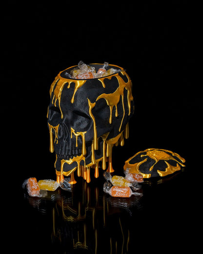 Halloween Totenkopf Dekorative Bonbonschale Süßigkeitenbox Aufbewahrungsbox 17CM