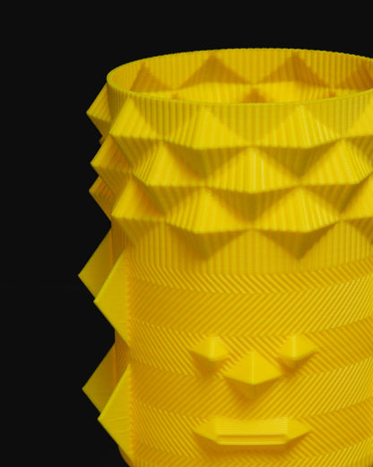 Tiki Dekorative Gesicht Gelbe Totem Vase
