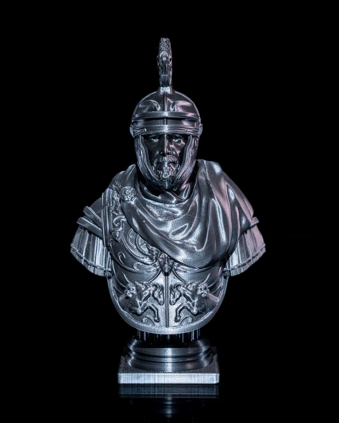 Dekorative altgriechische Gladiatoren-Büste mit Totenkopf-Detail 15 CM