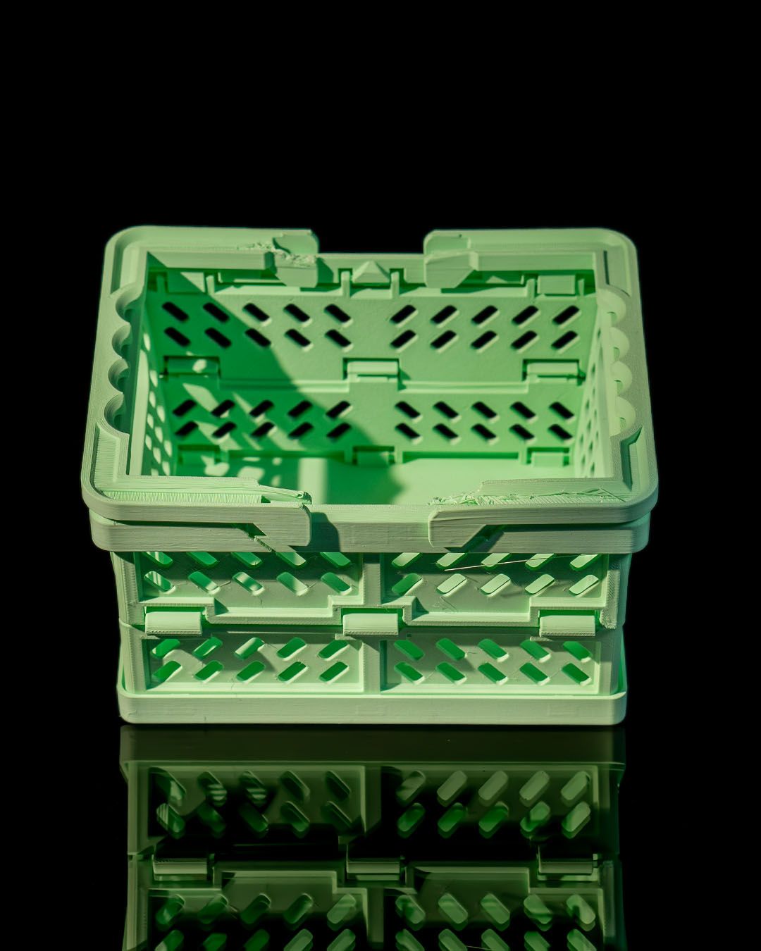 Mehrzweck-Hartplastikkiste Einkaufskorb Organizer faltbar 15CM