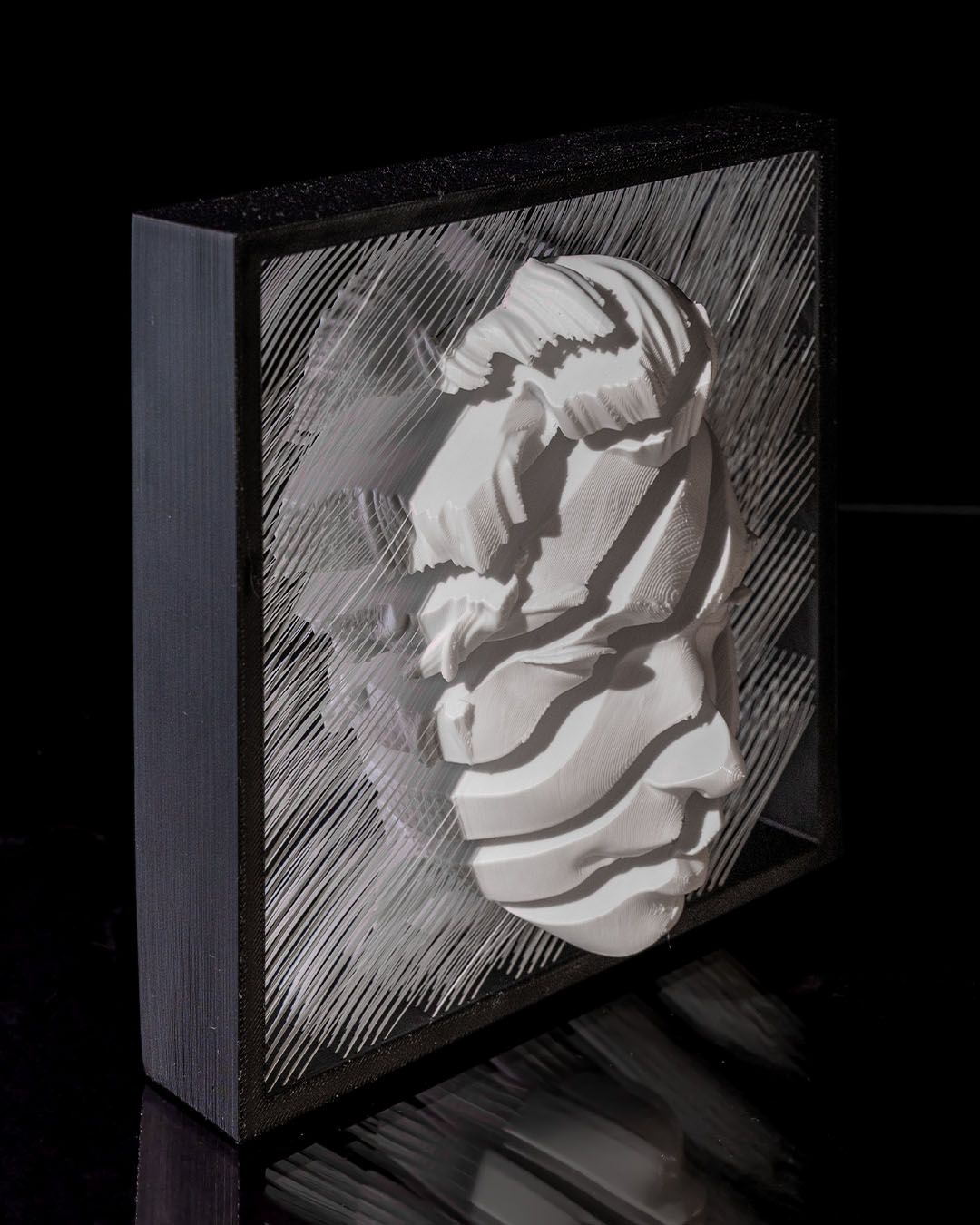 Illusion Damen Gesicht Dekoobjekt Noir Modernes Dekoobjekt 16 CM