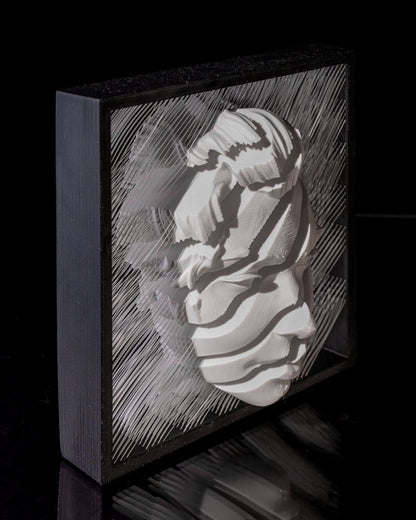 Illusion Damen Gesicht Dekoobjekt Noir Modernes Dekoobjekt 16 CM