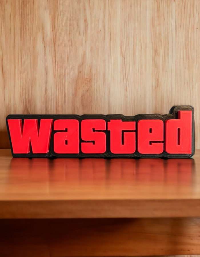 GTA Wasted Objekt Wasted Schriftzug Dekoobjekt 25CM Breite