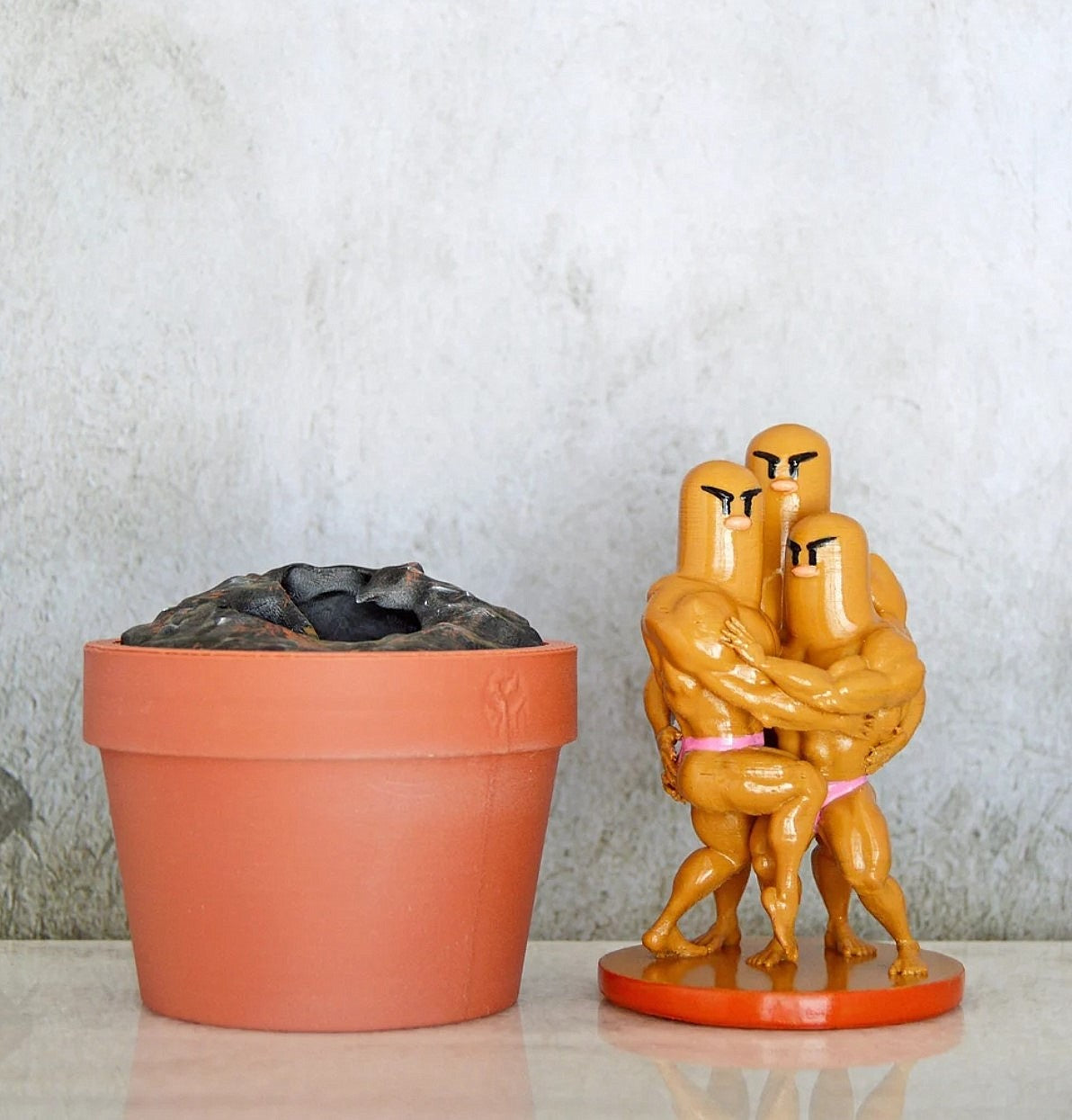 Pokémon Dugtrio Sportler-Figur 15 cm (inkl. Topf)