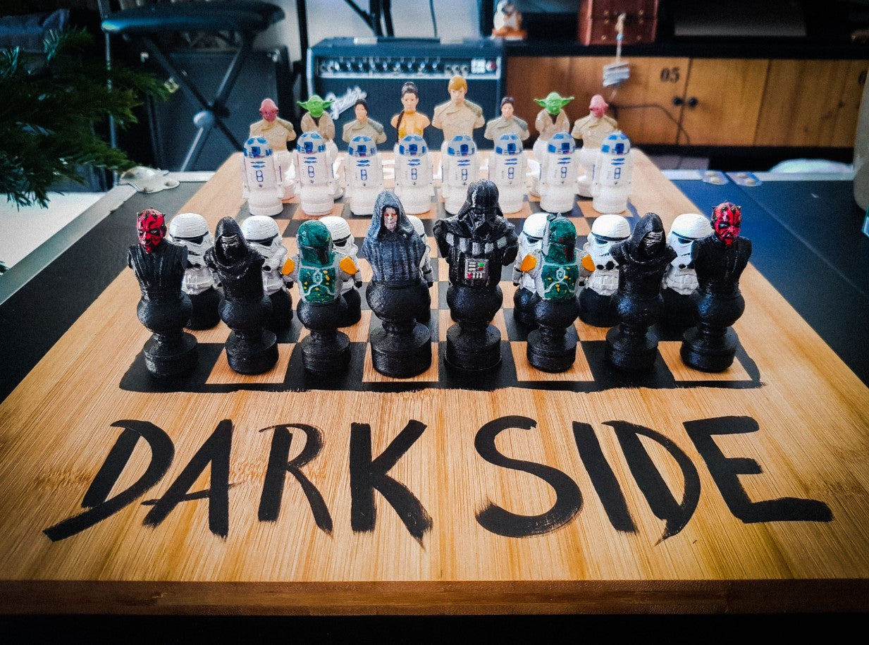 Star Wars Dunkle und Helle Seite Schachfiguren GROSSE GRÖSSE