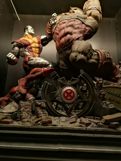 Juggernaut vs Colossus Custom Statue Diorama Bemalte Figur 30cm MEGA GROSS
