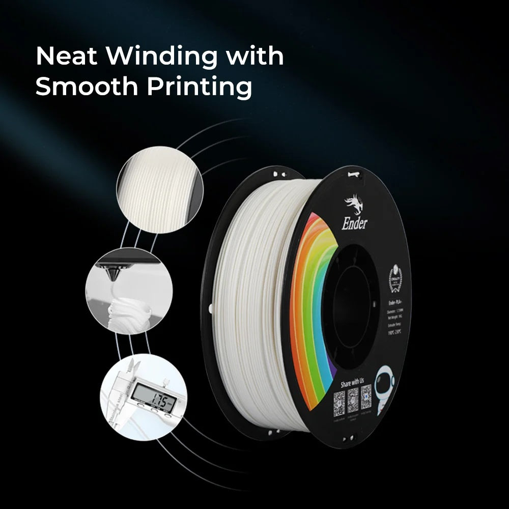 Creality Ender PLA+ Filament Weiß 1.75mm 1KG
