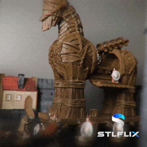 Militärisches Trojanisches Pferd Deko Figur 25 Cm Groß