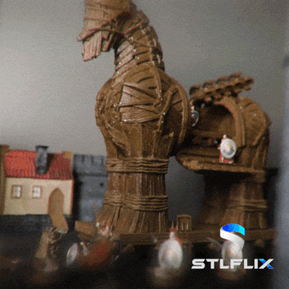 Militärisches Trojanisches Pferd Deko Figur 25 Cm Groß
