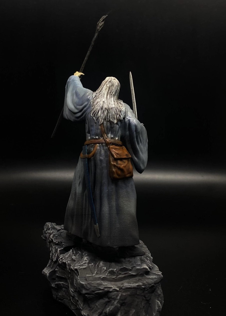 Grauer Gandalf Balrog Kampf Bemalte Figur Herr der Ringe LotR 20 cm (Riesengröße)