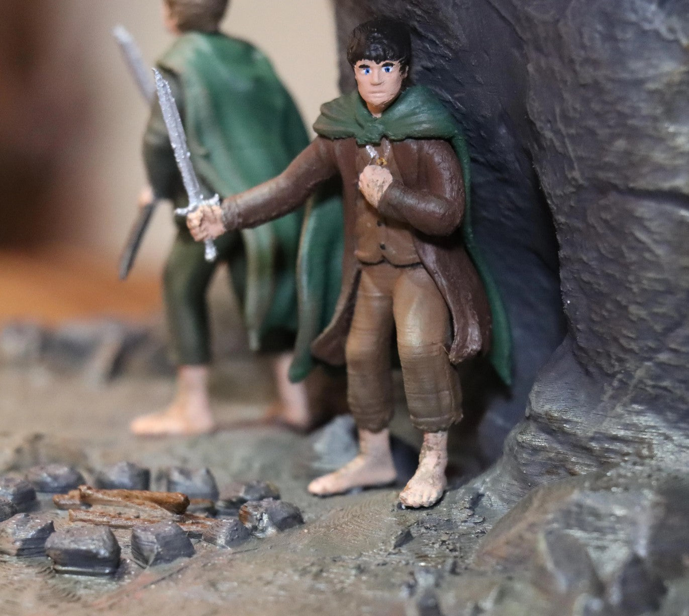 Nazgûl, Frodo und Sam Herr der Ringe LotR Bemalte Figur 30 cm (Riesengröße)