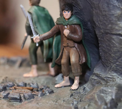 Nazgûl, Frodo und Sam Herr der Ringe LotR Bemalte Figur 30 cm (Riesengröße)