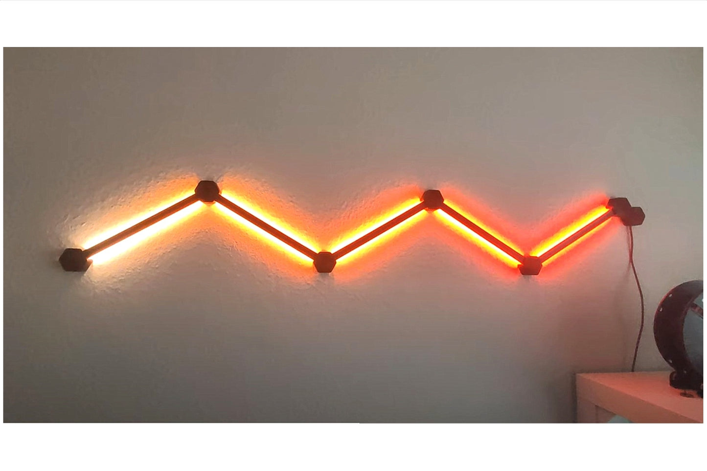 Gamer Room Dekorative Hexa Wandleuchte Leiste