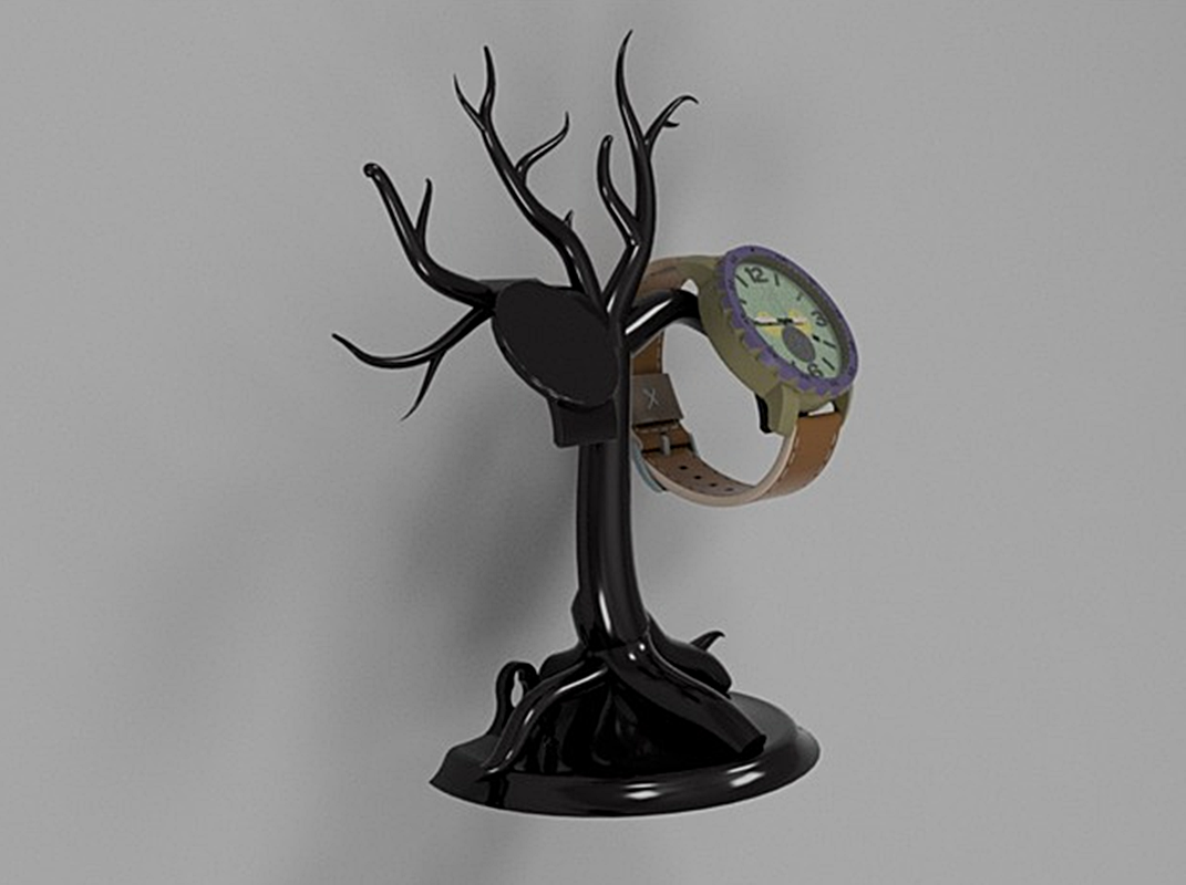Dekorativer Baum-Modell Uhrenständer 20 cm