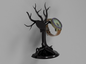 Dekorativer Baum-Modell Uhrenständer 20 cm