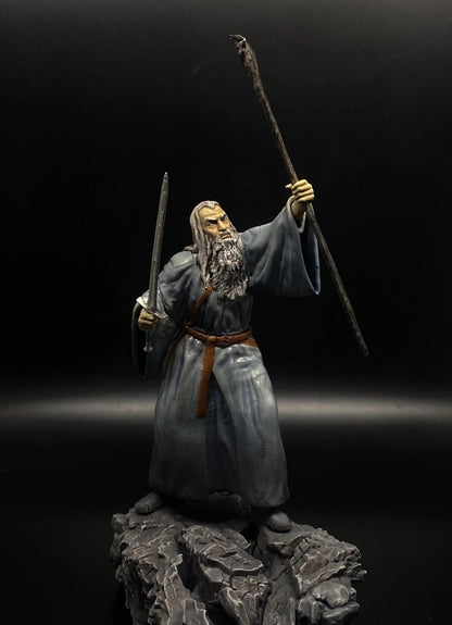 Grauer Gandalf Balrog Kampf Bemalte Figur Herr der Ringe LotR 20 cm (Riesengröße)