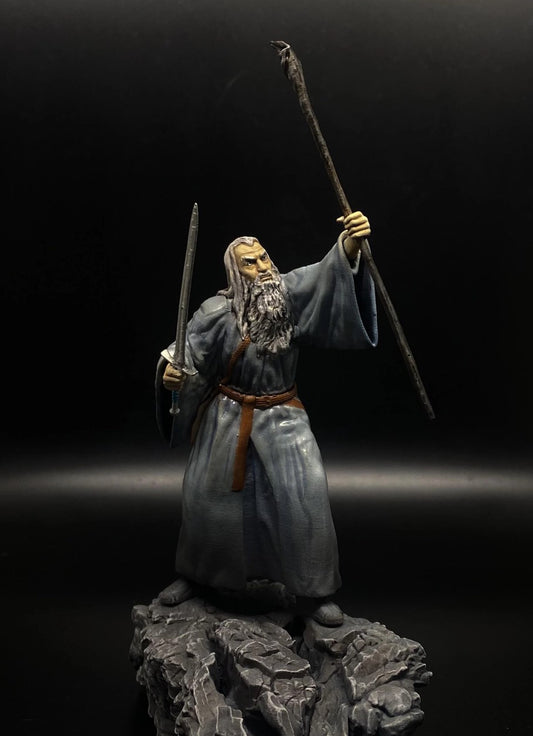 Grey Gandalf Balrog Fight Painted Figure Lord of the Rings Lotr 20 Cm (Giant Size)