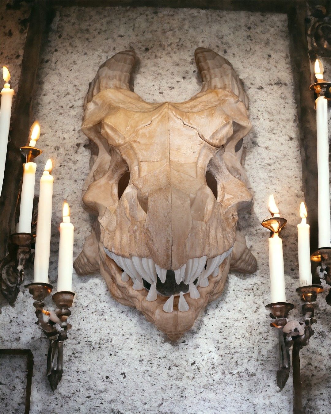 Epic Drachen Dinosaurier-Schädel Dekorationsobjekt für den Schreibtisch, groß