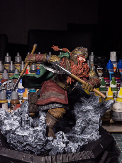 Herr der Ringe Gimli Helms Klamm Schlacht Bemalte Figur 25 CM