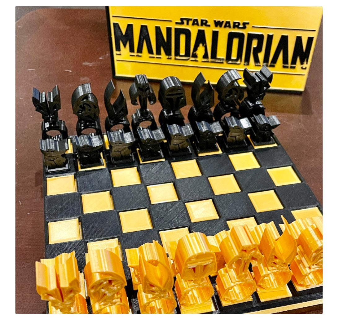 Mandalorian Star Wars Schachset Spezialserie mit Tasche