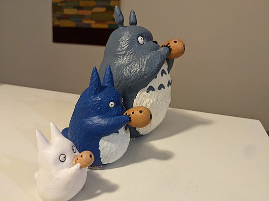 Totoro Ailesi Boyalı Figürü 3'lü Set
