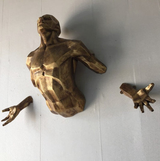 Modern Adam Duvar Dekoru Sculpture Angel Man Wall (Giga Giant Size)