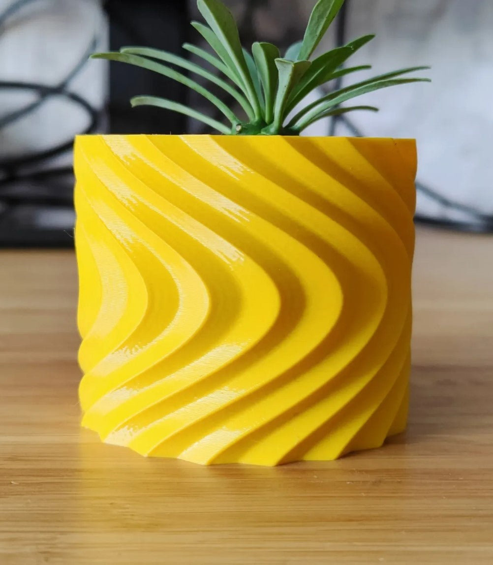 Distortion Dekorative Vase & Blumentopf Groß (Plastik 20cm Durchmesser 17cm Höhe)