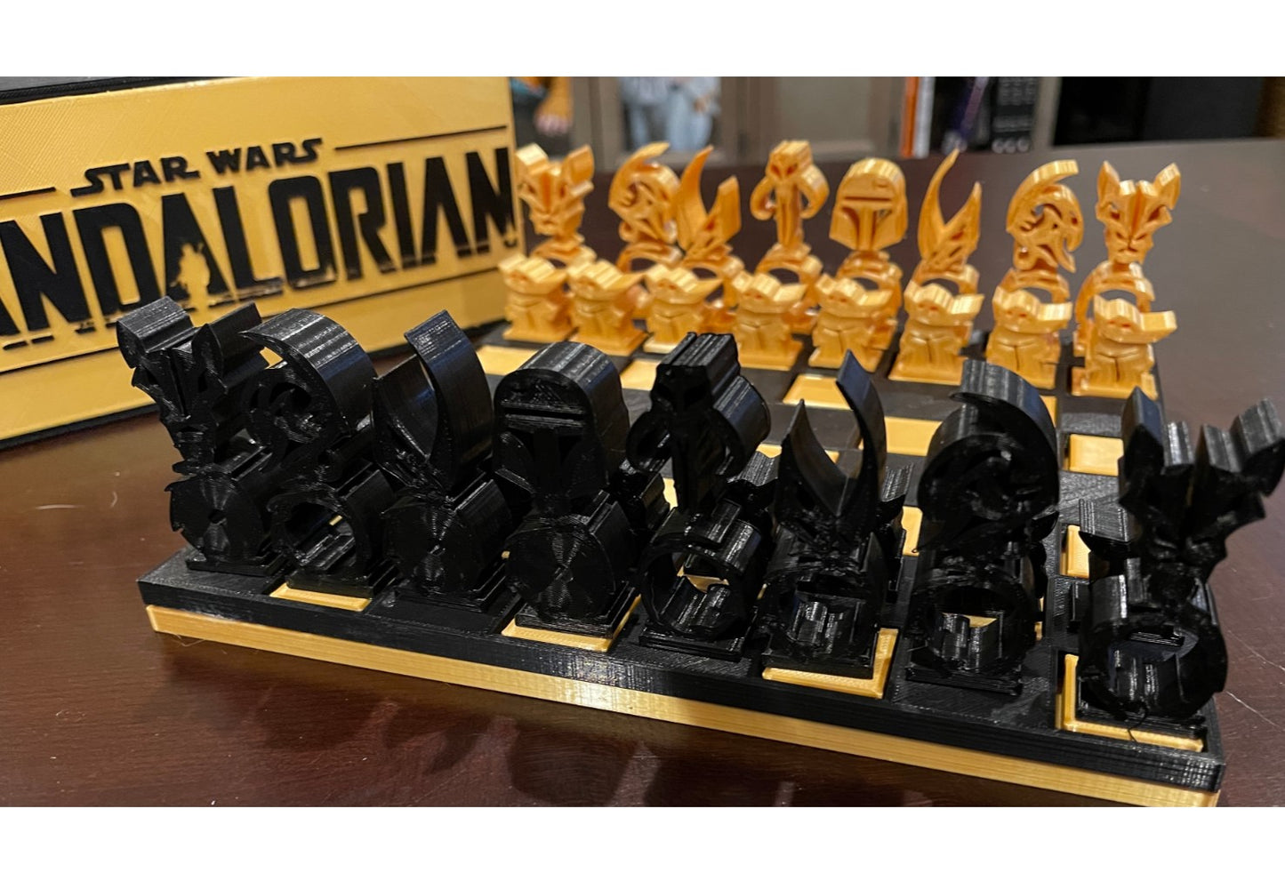 Mandalorian Star Wars Schachset Spezialserie mit Tasche