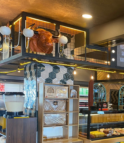 Wand-Stierbüste für Steak House - Bauernhof - Restaurant 1 Stück (Echter Stierkopf B