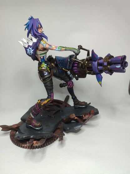 Arcane Jinx League of Legends Team Fight Bemalte LOL Figur 25 cm