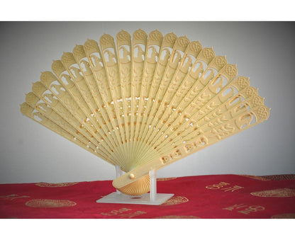 Chinesischer Fächer aufklappbar, Deko-Fächer 40 cm