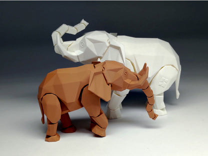 Gelenkige, bewegliche Elefantenfigur 15 cm (1 Stück)