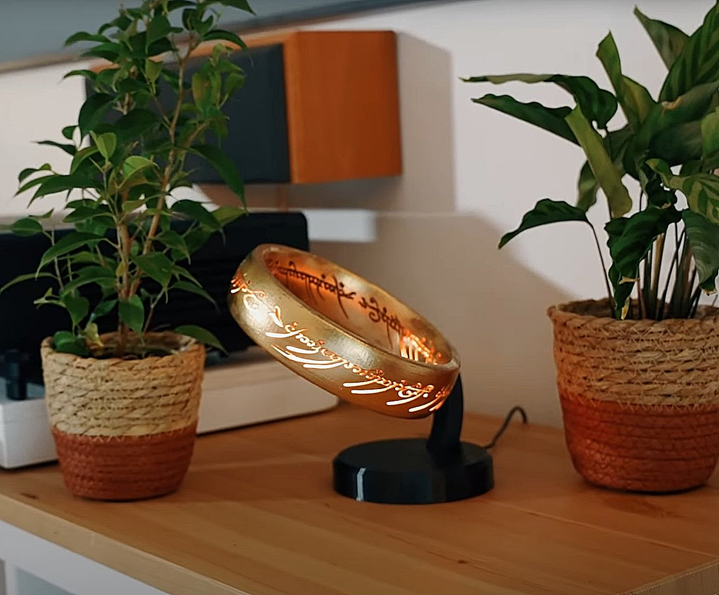 Der Herr der Ringe Machtring LED-Tischlampe mit Stecker Lotr 20 cm