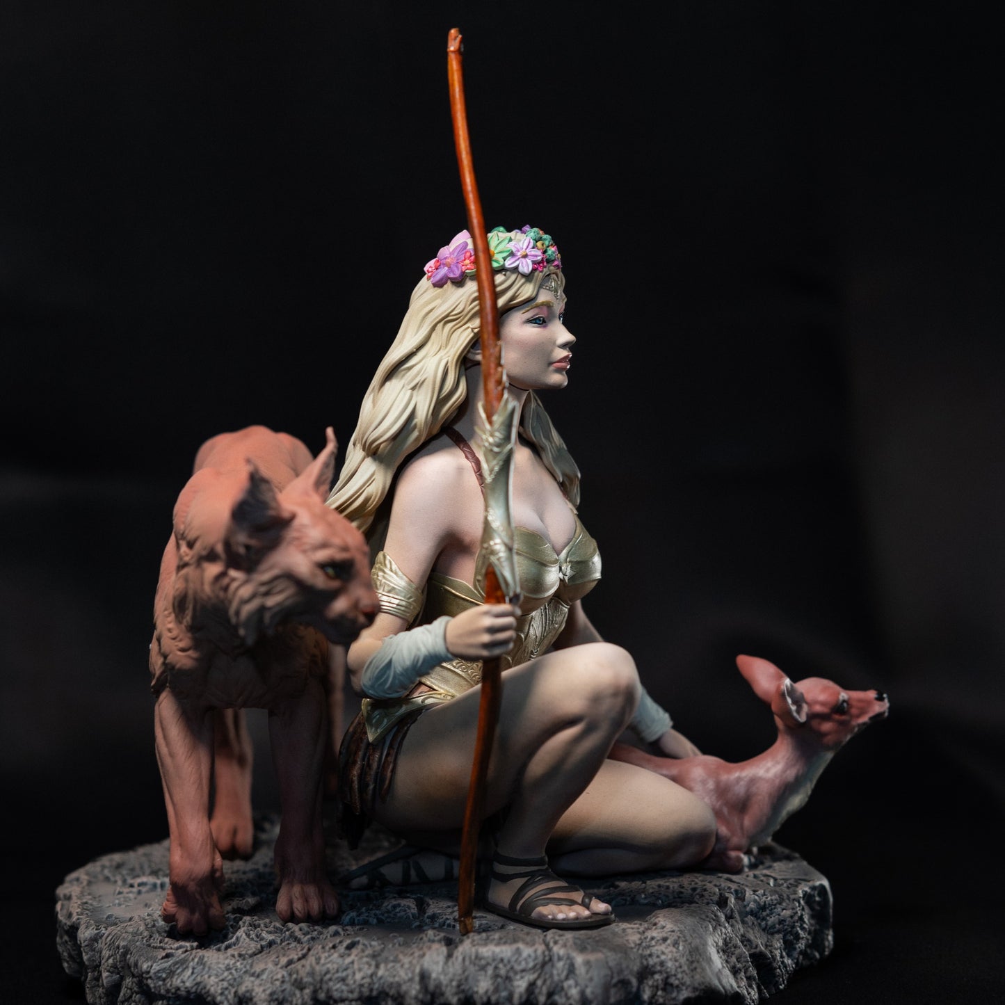 Schöne griechische Göttin bemalte Figur 15CM